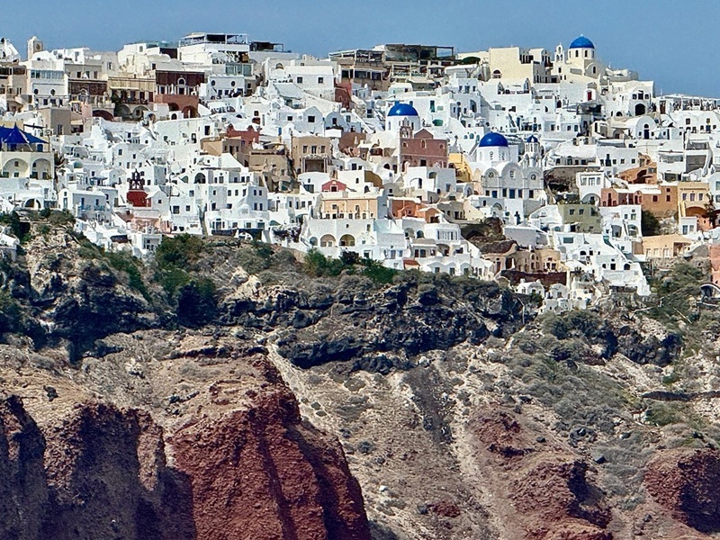 Houses built on rock in Greece